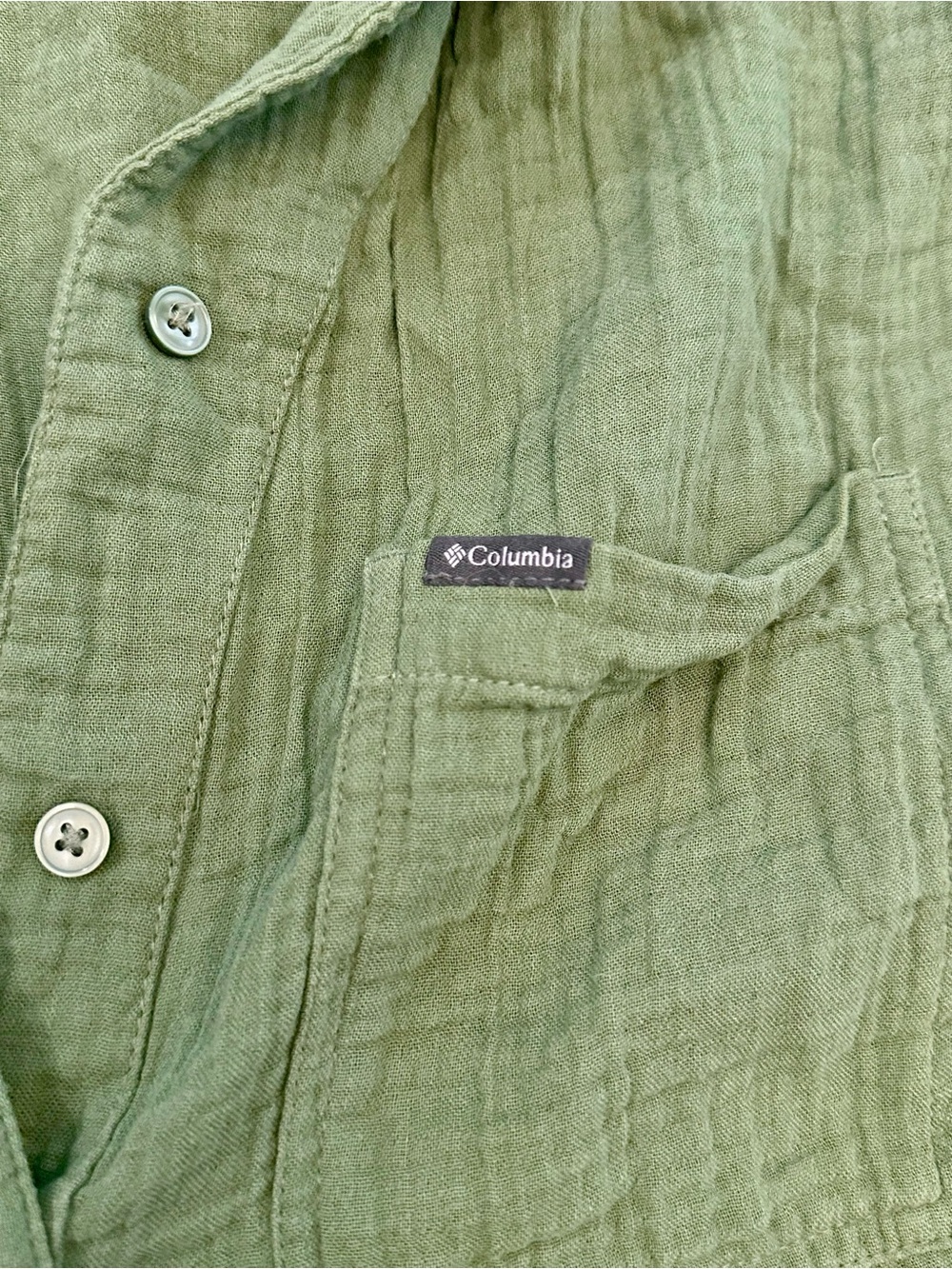 Columbia olive green, textured cheesecloth set - Picture 5 of 6